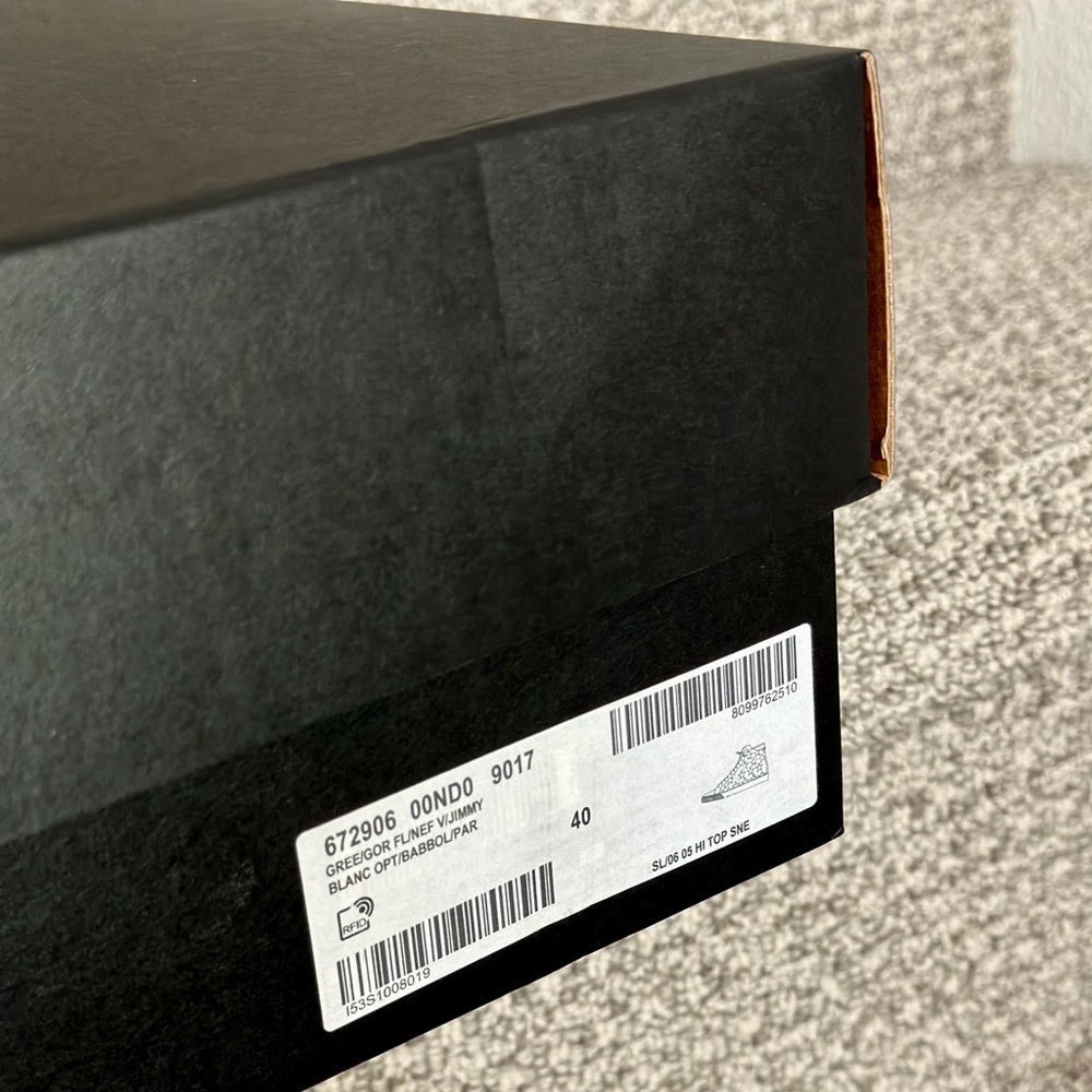 SAINT LAURENT Leather High Top Sneakers - Picture 13 of 14